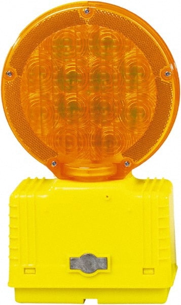 PRO-SAFE - Solar Barricade Lamp - 2 Lb, Yellow & Amber - Exact Tooling