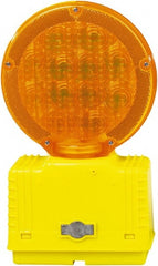 PRO-SAFE - Solar Barricade Lamp - 2 Lb, Yellow & Amber - Exact Tooling