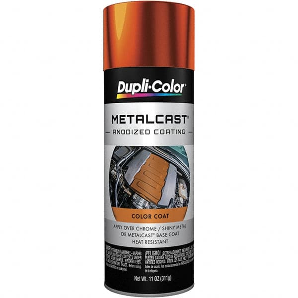 Dupli-Color - 11 oz Orange Anodized Automotive Heat Resistant Paint - Metallic Finish, 500°F Max Temp, Comes in Aerosol Can - Exact Tooling