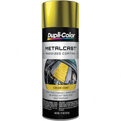 Dupli-Color - 11 oz Yellow Anodized Automotive Heat Resistant Paint - Metallic Finish, 500°F Max Temp, Comes in Aerosol Can - Exact Tooling