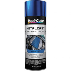 Dupli-Color - 11 oz Blue Anodized Automotive Heat Resistant Paint - Metallic Finish, 500°F Max Temp, Comes in Aerosol Can - Exact Tooling
