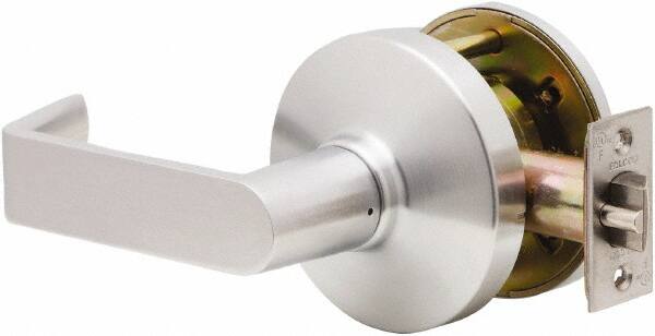 Falcon - Grade 2 Communicating Lever Lockset for 1-3/8" Thick Doors - 2-3/4" Back Set, No Cylinder, Steel, Satin Chrome Finish - Exact Tooling