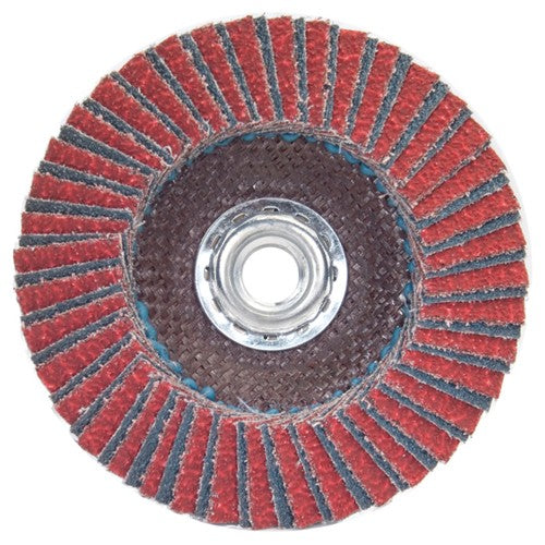‎4-1/2″ × 7/8″ 40 Grit Type 27 Red Heat Flap Disc - Exact Tooling