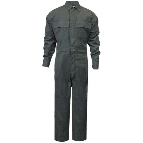 National Safety Apparel - Size 4XL Tall Green HRC 2 Flame Resistant/Retardant Coveralls - Exact Tooling