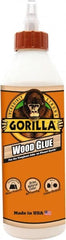 Gorilla Glue - 18 oz Bottle Natural Wood Glue - 3 to 4 hr Working Time, 24 hr Full Cure Time, Bonds to Cork Board & Wood - Exact Tooling