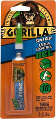 Gorilla Glue - 0.53 oz Tube Clear Super Glue - 24 hr Full Cure Time, Bonds to Most Surfaces - Exact Tooling