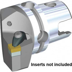 Kennametal - Left Hand Cut, Size KM50TS, SN.. 120408 & SN.. 432 Insert Compatiblity, External Modular Turning & Profiling Cutting Unit Head - 30mm Ctr to Cutting Edge, 50mm Head Length, Through Coolant, Series Kenclamp - Exact Tooling