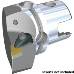 Kennametal - Right Hand Cut, Size KM80TS, DN.. 1506.. & DN.. 442 Insert Compatiblity, External Modular Turning & Profiling Cutting Unit Head - 53mm Ctr to Cutting Edge, 70mm Head Length, Through Coolant, Series Kenclamp - Exact Tooling