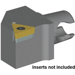 Kennametal - Right Hand Cut, Size KM20, TC..16T308 & TC..3252 Insert Compatiblity, External Modular Turning & Profiling Cutting Unit Head - 12.5mm Ctr to Cutting Edge, 25mm Head Length, Series KM Micro - Exact Tooling