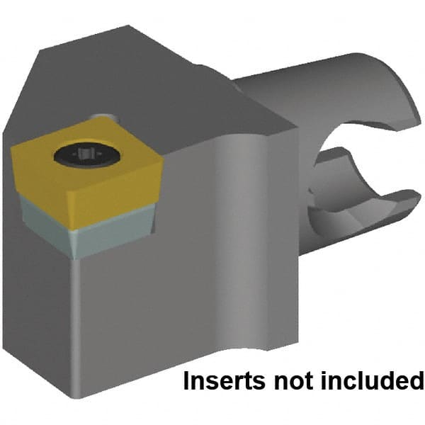 Kennametal - Right Hand Cut, Size KM20, CC.. 1204.. & CC.. 432 Insert Compatiblity, External Modular Turning & Profiling Cutting Unit Head - 12.5mm Ctr to Cutting Edge, 25mm Head Length, Series KM Micro - Exact Tooling
