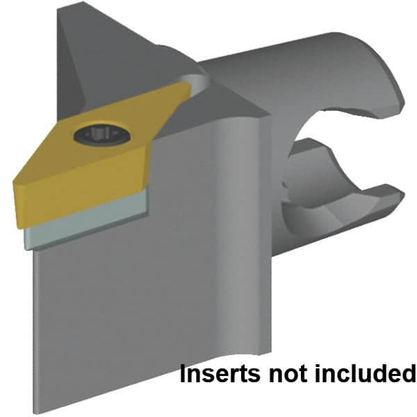 Kennametal - Right Hand Cut, Size KM25, VB..110304 & VB..221 Insert Compatiblity, External Modular Turning & Profiling Cutting Unit Head - 16mm Ctr to Cutting Edge, 30mm Head Length, Series KM Micro - Exact Tooling