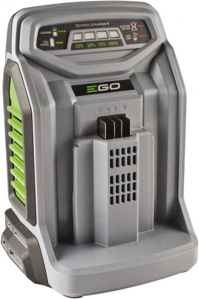 EGO Power Equipment - 6-3/4" Long x 8-1/4" Wide x 11" High Metal & Plastic Battery Charger - For EGO Batteries - Exact Tooling