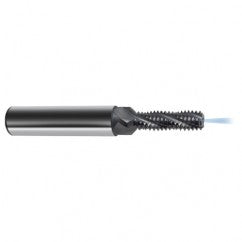 M4 x 0.7 3FL Carbide Thread Mill Tap-Coolant Thru-TiCN - Exact Tooling