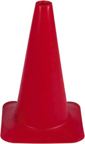 PRO-SAFE - 18" High, Red Sport Traffic Cone - 12" Base Width, 2.5 Lb - Exact Tooling