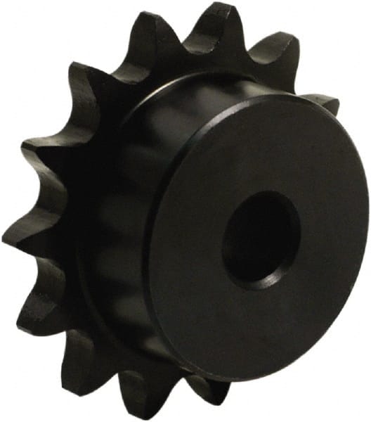 Tritan - 12 Teeth, 1/4" Chain Pitch, Chain Size 25, Plain Bore Sprocket - 1/4" Bore Diam, 0.966" Pitch Diam, 1.102" Outside Diam - Exact Tooling