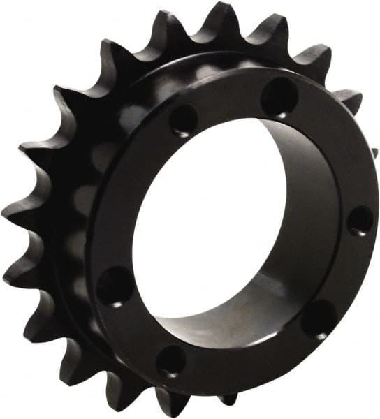Tritan - 19 Teeth, 1" Chain Pitch, Chain Size 80, QD Sprocket - 6.076" Pitch Diam, 6.575" Outside Diam - Exact Tooling
