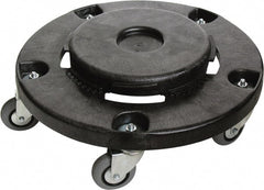 O-Cedar - Round Plastic Trash Can Dolly - Compatible with 44 Gal Containers, 6-1/2" High x 18" Wide x 18" Long, Compatible with MaxiRough - Exact Tooling