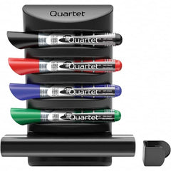Quartet - Assorted Colors, Prestige 2 Connects Marker Caddy with Markers & Eraser - Includes 4 Chisel-Tip Markers, For Use with Dry Erase Marker Boards - Exact Tooling
