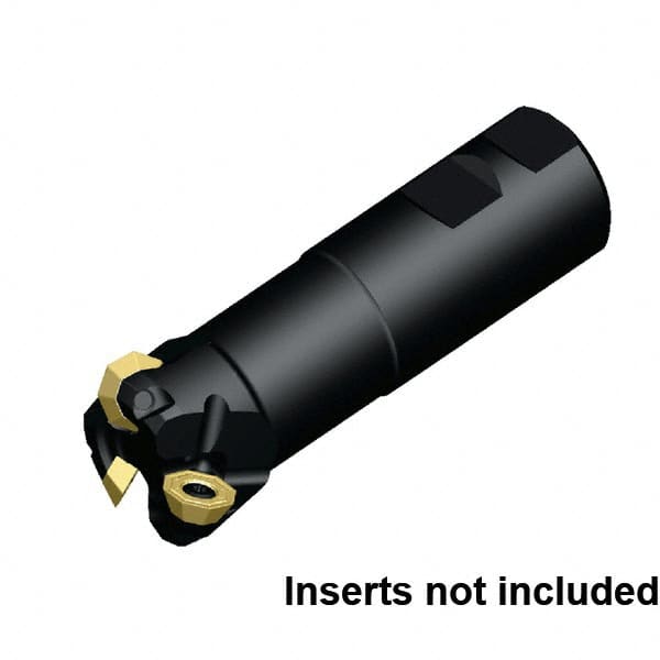 Kennametal - 31.75mm Cut Diam, 3.5mm Max Depth of Cut, 1" Shank Diam, 3.28" OAL, Indexable Chamfer & Angle End Mill - OFPT06L5AFENGB Insert Style, Cylindrical Shank, 45° Lead Angle, Through Coolant - Exact Tooling