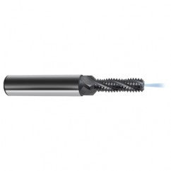 M12 x 1.0 4FL Carbide Thread Mill Tap-Coolant Thru-TiCN - Exact Tooling