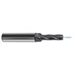 M12 x 1.0 4FL Carbide Thread Mill Tap-Coolant Thru-TiCN - Exact Tooling