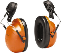 3M - Hard Hat Cap Mounted Orange Foam Cushion Earmuffs - 28 NRR Rating - Exact Tooling