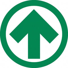 NMC - "Arrow", 23" Long x 23" Wide, Sportwalk Safety Sign - Round, 0.005" Thick, Use for Workplace/Safety - Exact Tooling