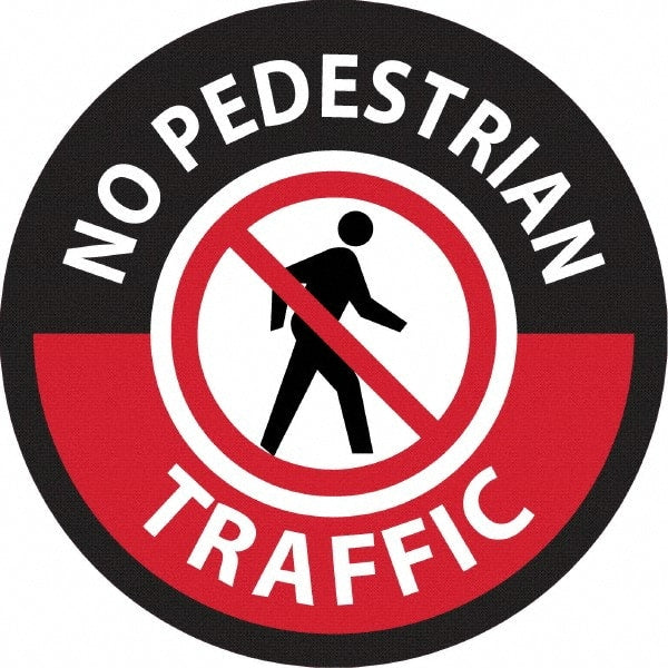 NMC - "No Pedestrian Traffic", 36" Long x 36" Wide, Sportwalk Safety Sign - Rectangle, 0.005" Thick, Use for Workplace/Safety - Exact Tooling