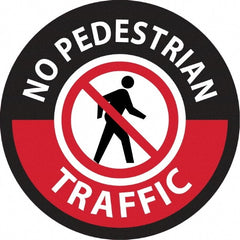 NMC - "No Pedestrian Traffic", 36" Long x 36" Wide, Sportwalk Safety Sign - Rectangle, 0.005" Thick, Use for Workplace/Safety - Exact Tooling