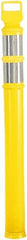 PRO-SAFE - 46" High x 4" Wide Reflective Delineator Post - High Density Polyethylene (HDPE), 3 Lbs, Yellow - Exact Tooling