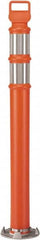 PRO-SAFE - 46" High x 4" Wide Reflective Delineator Post - High Density Polyethylene (HDPE), 5 Lbs, Orange - Exact Tooling