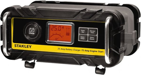 Stanley - 12 Volt Automatic Charger/Maintainer - 25 Amps, 75 Starter Amps - Exact Tooling