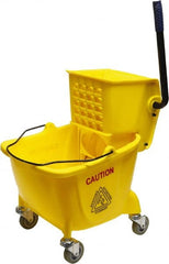 O-Cedar - 26 Qt Plastic Bucket & Wringer - 22" Long x 33" High x 14" Wide, Yellow - Exact Tooling