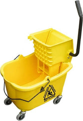 O-Cedar - 33 Qt Plastic Bucket & Wringer - 34" Long x 22" High x 15" Wide, Yellow - Exact Tooling