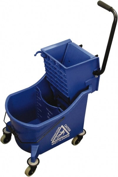 O-Cedar - 36 Qt Plastic Bucket & Wringer - 23" Long x 38" High x 14" Wide, Blue - Exact Tooling