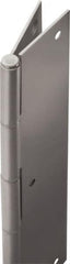 Stanley - 74" Long x 5" Wide, 21" Knuckle, Stainless Steel Continuous Hinge - 0.75" Thick, With Holes - Exact Tooling