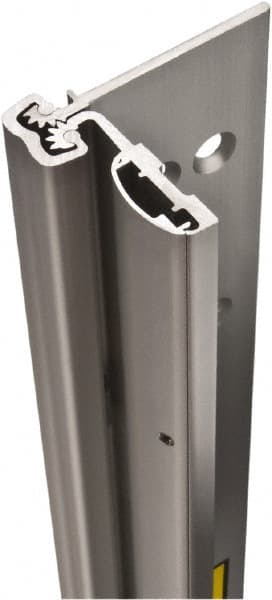 Stanley - 79" Long x 4" Wide, Aluminum Continuous Hinge - 0.11" Thick, With Holes - Exact Tooling