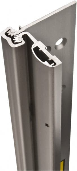 Stanley - 119" Long x 4" Wide, Aluminum Continuous Hinge - 0.11" Thick, With Holes - Exact Tooling