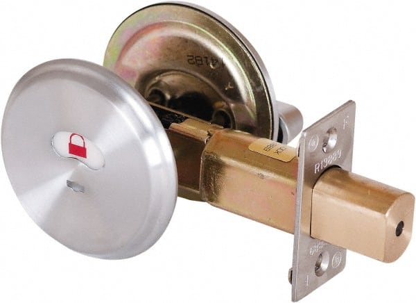 Stanley - 1-3/8 to 2" Door Thickness, Satin Chrome Finish, Single Cylinder Deadbolt - Nonhanded Handling, Key Override, Single Cylinder - Exact Tooling