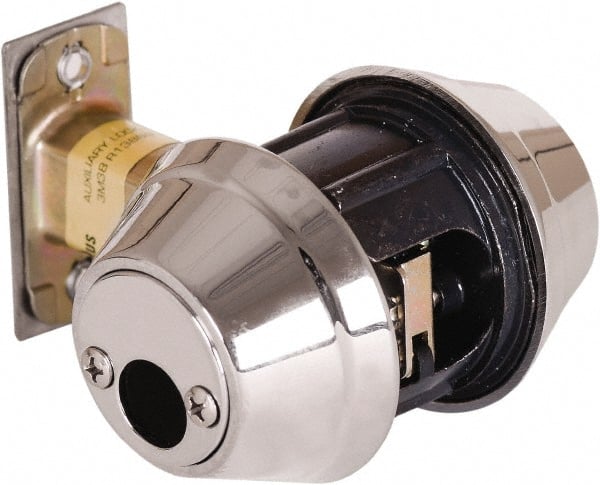 Stanley - 1-3/8 to 2" Door Thickness, Satin Chrome Finish, Double Cylinder Deadbolt - Nonhanded Handling, Key Override, Double Cylinder - Exact Tooling