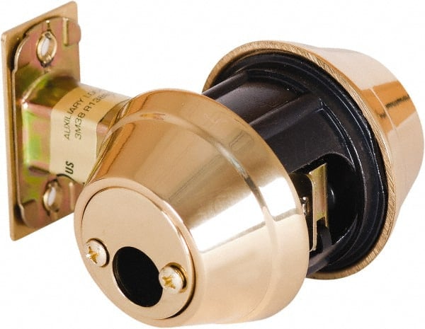 Stanley - 1-3/8 to 2" Door Thickness, Satin Nickel Finish, Double Cylinder Deadbolt - Nonhanded Handling, Key Override, Double Cylinder - Exact Tooling