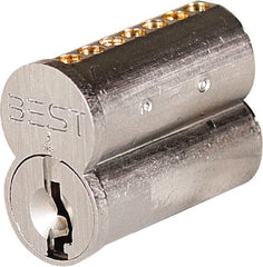 Best - Best I/C Core Small Format IC Cylinder - Satin Chrome Coated, Brass/Zinc Alloy - Exact Tooling