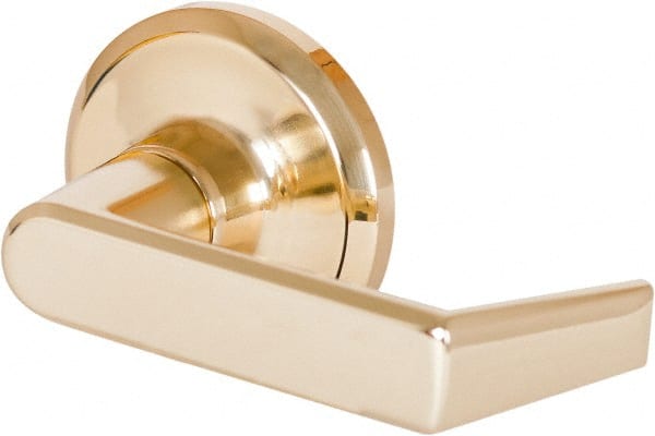 Stanley - Grade 2 Dummy Lever Lockset - 2-3/8 & 2-3/4" Back Set, Keyless Cylinder, Brass Alloy, Bright Brass Finish - Exact Tooling