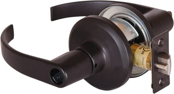 Stanley - Grade 2 Office Lever Lockset - 2-3/8 & 2-3/4" Back Set, Brass Alloy, Oil Rubbed Bronze Finish - Exact Tooling