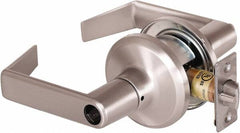 Stanley - Grade 2 Office Lever Lockset - 2-3/8 & 2-3/4" Back Set, Brass Alloy, Satin Nickel Finish - Exact Tooling