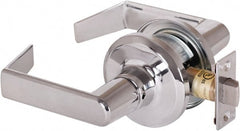 Stanley - Grade 2 Passage Lever Lockset - 2-3/8 & 2-3/4" Back Set, Keyless Cylinder, Brass Alloy, Bright Chrome Finish - Exact Tooling