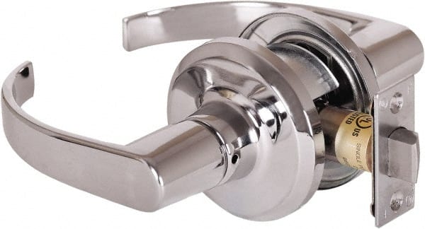 Stanley - Grade 2 Passage Lever Lockset - 2-3/8 & 2-3/4" Back Set, Keyless Cylinder, Brass Alloy, Bright Chrome Finish - Exact Tooling
