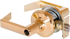 Stanley - Grade 2 Office Lever Lockset - 2-3/8 & 2-3/4" Back Set, Brass Alloy, Bright Brass Finish - Exact Tooling