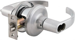 Stanley - Grade 2 Classroom Lever Lockset - 2-3/8 & 2-3/4" Back Set, Brass Alloy, Satin Chrome Finish - Exact Tooling