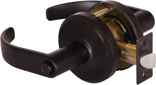 Stanley - Grade 2 Privacy Lever Lockset - 2-3/4" Back Set, Keyless Cylinder, Brass Alloy, Oil Rubbed Bronze Finish - Exact Tooling